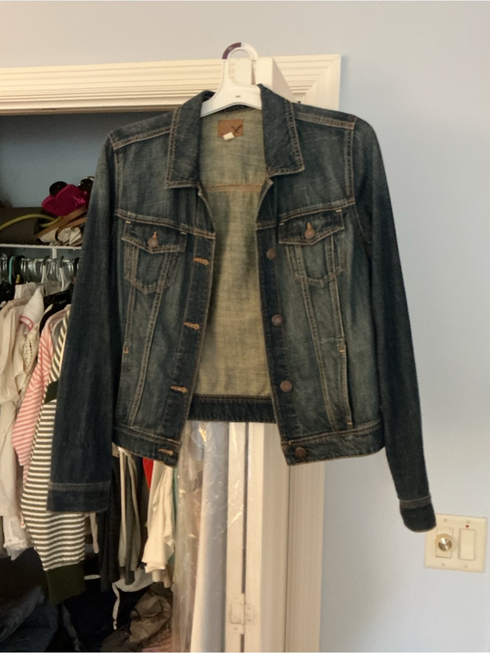 American Eagle Outfitters Dark Blue Denim Jacket